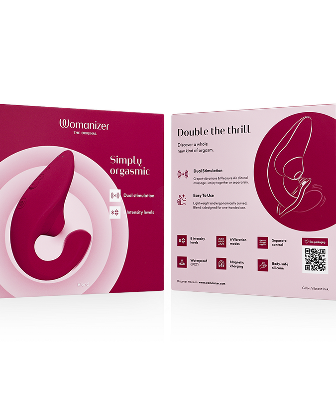 WOMANIZER - BLEND RABBIT VIBRATOR STIMULATOR VIBRANT PINK