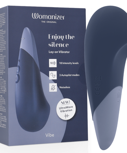 WOMANIZER - VIBE LAY-ON SILENT VIBRATOR DARK BLUE WOMANIZER - VIBE LAY-ON SILENT VIBRATOR DARK BLUE
