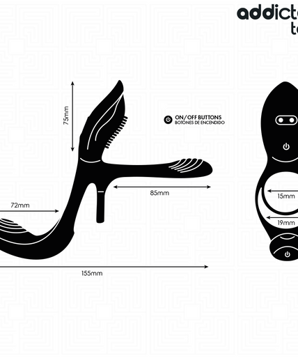 Addicted Toys – Double Penis Ring With Clitoral Stimulator Addicted Toys – Double Penis Ring With Clitoral Stimulator