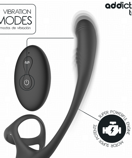 Addicted Toys – Anaalplug met vibratie, 360º golvende beweging en balstimulator Addicted Toys – Anaalplug met vibratie, 360º golvende beweging en balstimulator