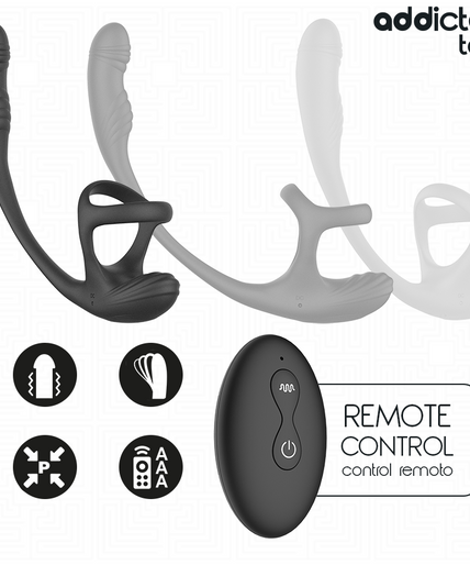 Addicted Toys – Anaalplug met vibratie, 360º golvende beweging en balstimulator Addicted Toys – Anaalplug met vibratie, 360º golvende beweging en balstimulator