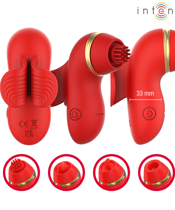 INTENSE - PATTY STIMULATOR WITH 4 HEADS, SUCTION, TAPPING, TICKLING AND LICKING