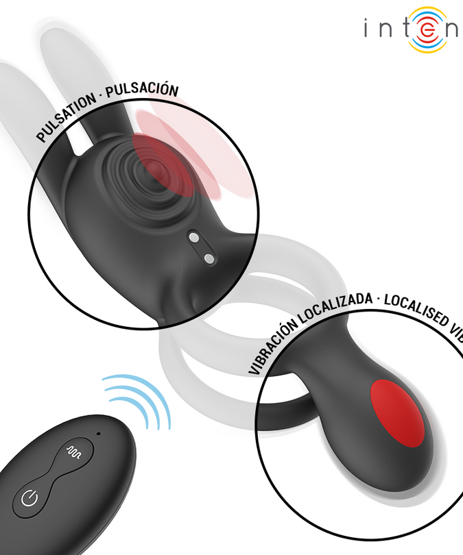 INTENSE - QUINN DOUBLE VIBRATION RING REMOTE CONTROL
