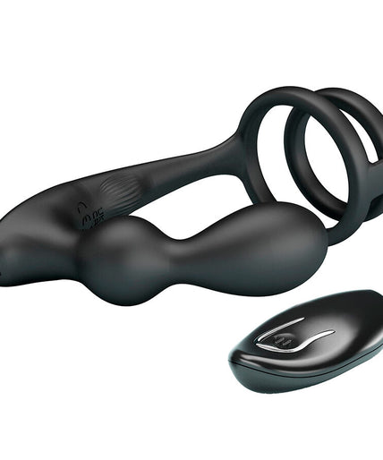 MR PLAY - VIBRATING ANAL PLUG WITH PENIS RING REMOTE CONTROL MR PLAY - VIBRATING ANAL PLUG WITH PENIS RING REMOTE CONTROL