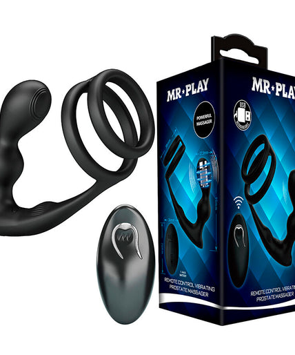 MR PLAY - VIBRATING ANAL PLUG WITH PENIS RING REMOTE CONTROL MR PLAY - VIBRATING ANAL PLUG WITH PENIS RING REMOTE CONTROL