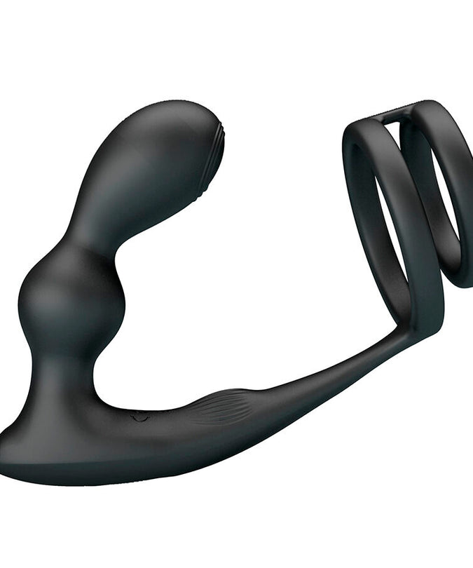 MR PLAY - VIBRATING ANAL PLUG WITH PENIS RING REMOTE CONTROL