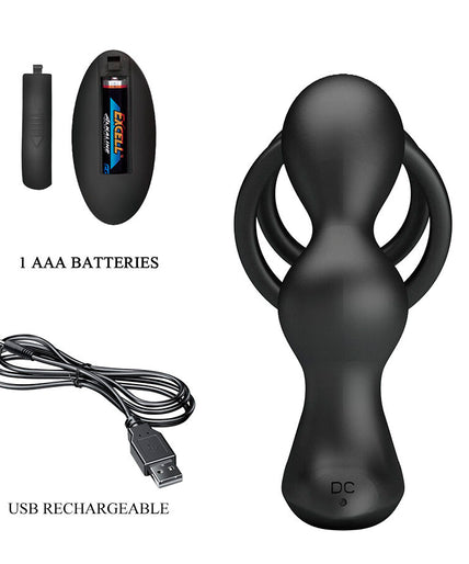 MR PLAY - TRILLENDE ANAALPLUG MET PENISRING AFSTANDSBEDIENING MR PLAY - TRILLENDE ANAALPLUG MET PENISRING AFSTANDSBEDIENING