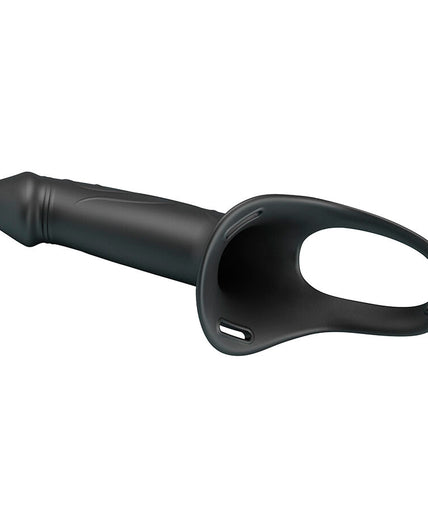 PRETTY LOVE - LANDON BLACK VIBRATING STRAP-ON PRETTY LOVE - LANDON BLACK VIBRATING STRAP-ON