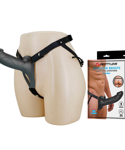 PRETTY LOVE - LANDON BLACK VIBRATING STRAP-ON PRETTY LOVE - LANDON BLACK VIBRATING STRAP-ON