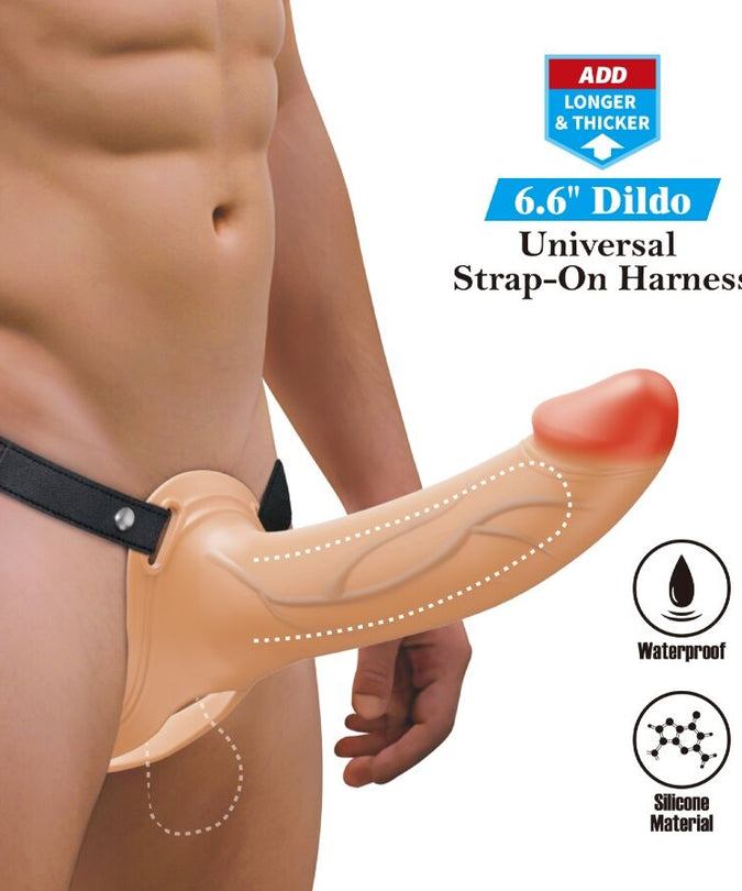 PRETTY LOVE - LANDON LIGHT-SKIN VIBRATING STRAP-ON