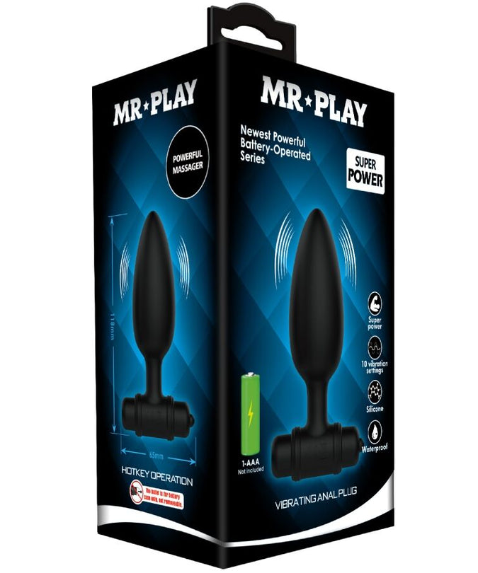 MR PLAY - SUPER POWER ANAL PLUG WITH VIBRATION