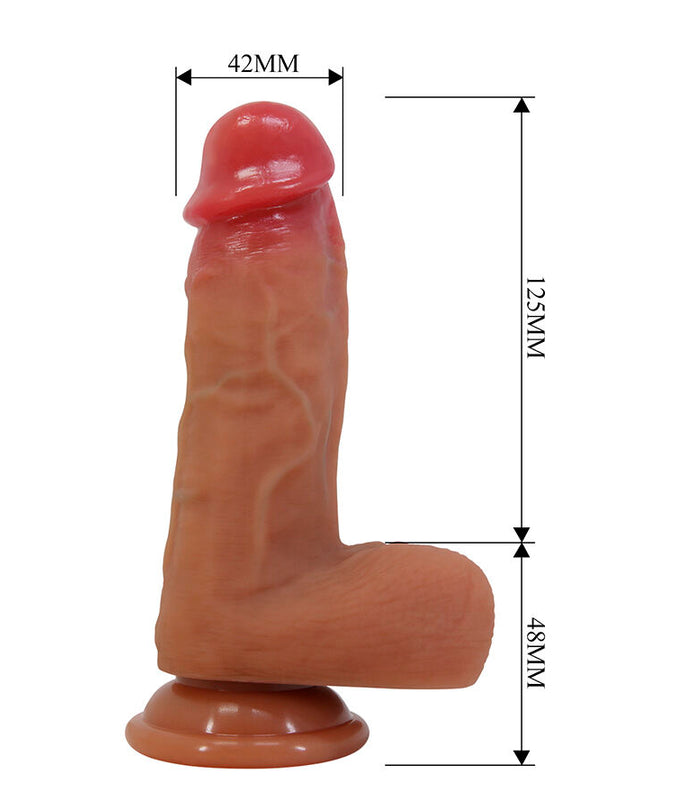 PRETTY LOVE - CURTIS REALISTISCHE DILDO MET ZUIGNAP 17.3 CM -Ø- 4.2 CM