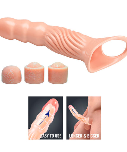 Pretty Love – Strukturierte Penis-Hülle mit Verlängerungen Pretty Love – Strukturierte Penis-Hülle mit Verlängerungen