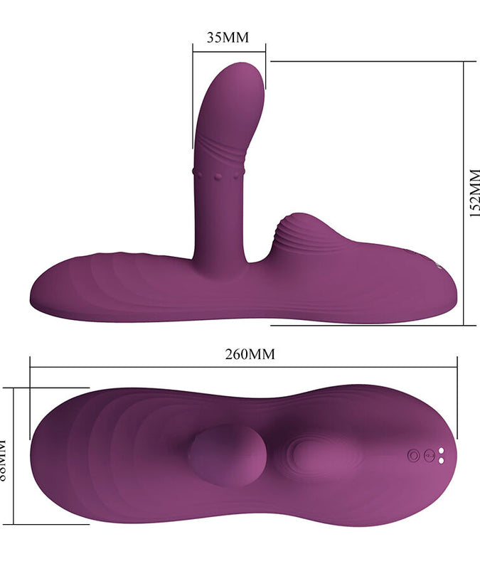 PRETTY LOVE - LUKA ZIT-VIBRATOR MET WARMTED EFFECT EN AFSTANDSBEDIENING