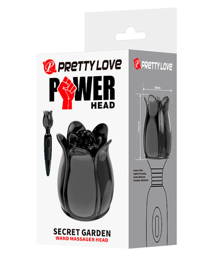 PRETTY LOVE - SECRET GARDEN BLACK MASSAGE HEAD PRETTY LOVE - SECRET GARDEN BLACK MASSAGE HEAD