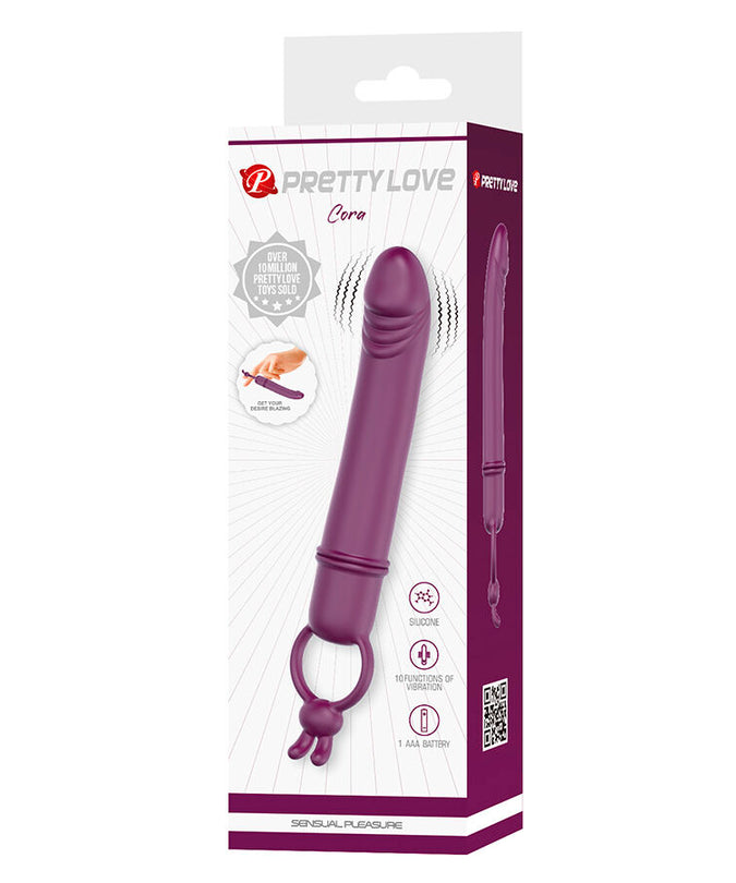 PRETTY LOVE - CORA VIBRATOR PENISVORM MET WEERSTANDSRING