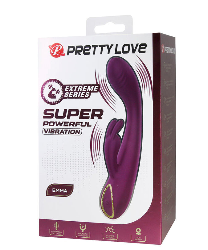 Pleasurements – Pretty Love – Emma Rabbit Vibrator With Stimulator Purple
