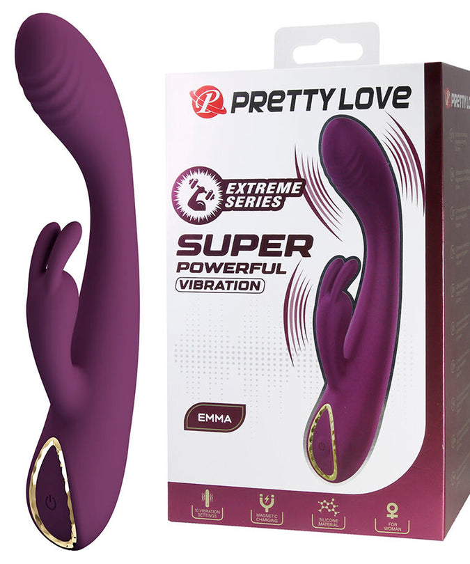 Pleasurements – Pretty Love – Emma Rabbit Vibrator With Stimulator Purple