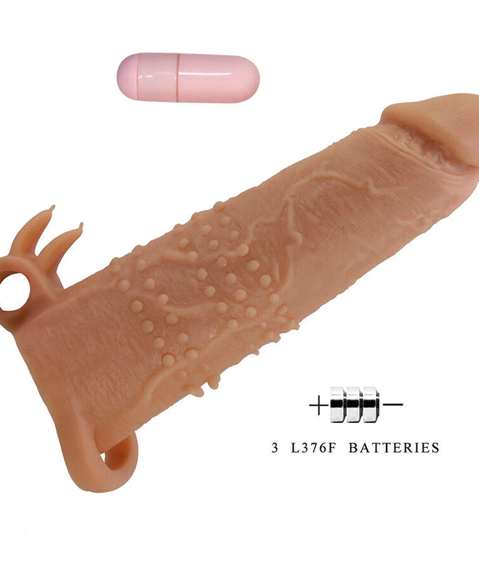 PRETTY LOVE - QUILLON PENIS SLEEVE WITH CLITORAL STIMULATOR AND VIBRATION