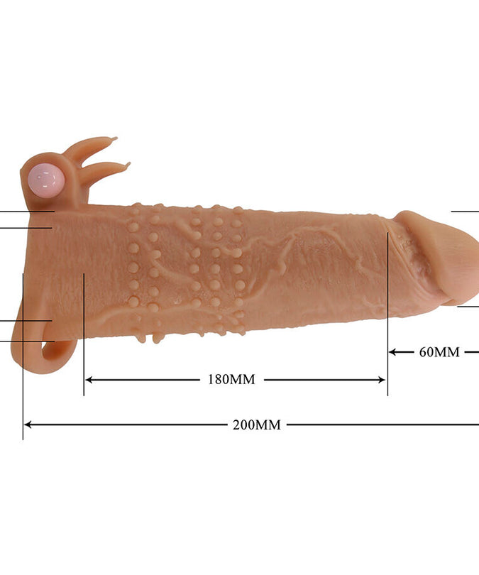 PRETTY LOVE - QUILLON PENIS SLEEVE WITH CLITORAL STIMULATOR AND VIBRATION