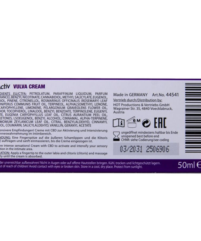 HOT - VULVACRÈME MET CBD 50ML
