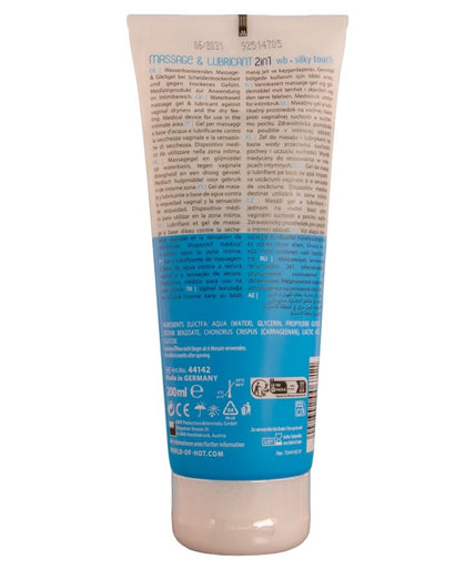 HOT - MASSAGE & GLIDE GEL 2IN1 SILKY TOUCH 200 ML HOT - MASSAGE & GLIDE GEL 2IN1 SILKY TOUCH 200 ML