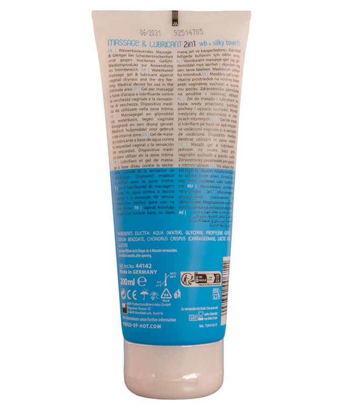 HOT - MASSAGE & GLIDE GEL 2IN1 SILKY TOUCH 200 ML