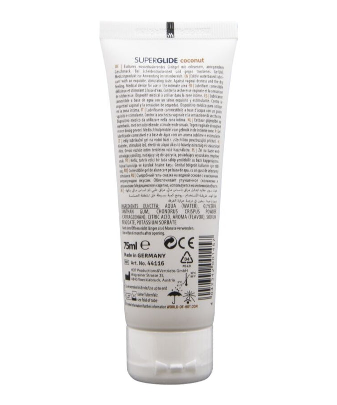 HETE - SUPERGLIDE EETBAAR GLIJMIDDEL OP WATERBASIS KOKOSNOOT 75 ML