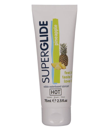 HOT - SUPERGLIDE EDIBLE LUBRICANT WATERBASED PINEAPPLE 75 ML HOT - SUPERGLIDE EDIBLE LUBRICANT WATERBASED PINEAPPLE 75 ML