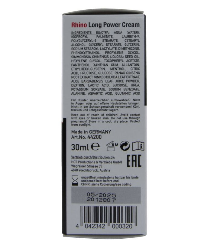 HOT - RHINO LONG POWER CREAM 30 ML