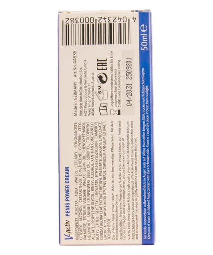 HOT - V-ACTIV PENIS POWER CRÈME VOOR MANNEN 50 ML HOT - V-ACTIV PENIS POWER CRÈME VOOR MANNEN 50 ML