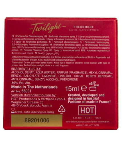 HOT - TWILIGHT PHEROMONE PARFUM WOMEN 15 ML HOT - TWILIGHT PHEROMONE PARFUM WOMEN 15 ML