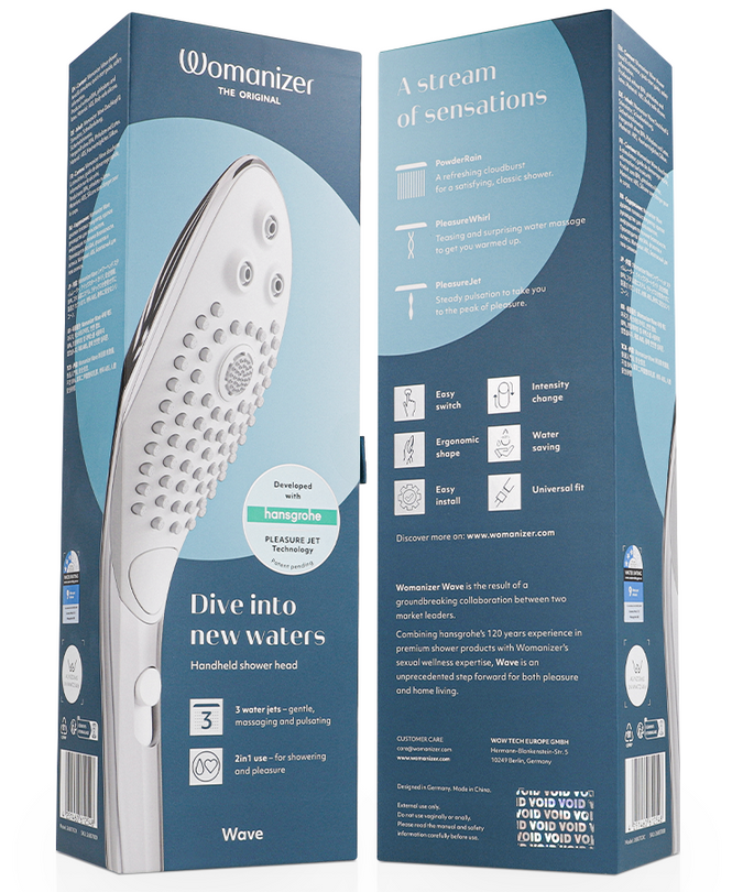 WOMANIZER - WAVE CLITORALE STIMULERENDE DOUCHEKOP CHROME