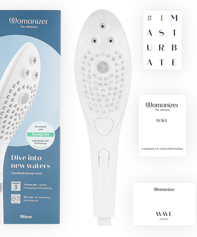 WOMANIZER - WAVE CLITORALE STIMULERENDE DOUCHEKOP WIT