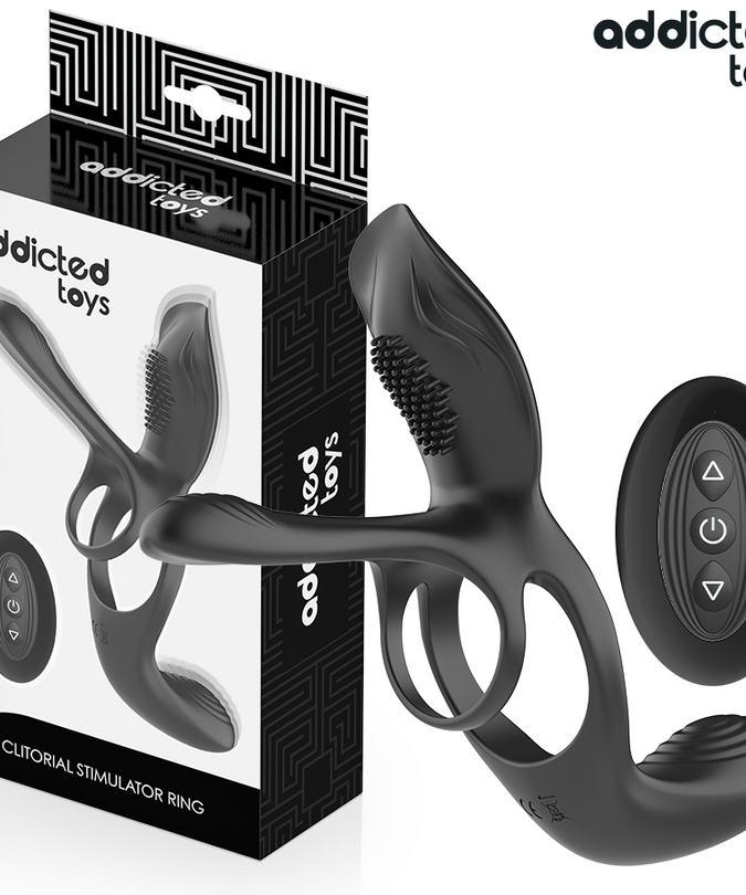 ADDICTED TOYS - DOUBLE PENIS RING WITH CLITORAL STIMULATOR