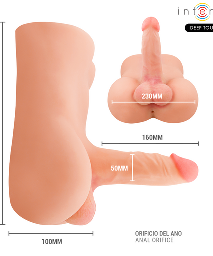 INTENSE DEEP TOUCH - DAMIEN TORSO WITH REALISTIC DILDO WITH PUSHING AND VIBRATION REMOTE CONTROL 3.5 KG INTENSE DEEP TOUCH - DAMIEN TORSO WITH REALISTIC DILDO WITH PUSHING AND VIBRATION REMOTE CONTROL 3.5 KG