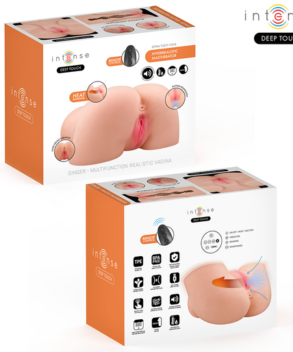 INTENSE DEEP TOUCH - GINGER VAGINAL MASTURBATOR WITH SUCTION, HEAT, VIBRATION AND VOICE EFFECTS WITH REMOTE CONTROL 5.3 KG INTENSE DEEP TOUCH - GINGER VAGINAL MASTURBATOR WITH SUCTION, HEAT, VIBRATION AND VOICE EFFECTS WITH REMOTE CONTROL 5.3 KG
