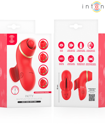 INTENS - PATTY-STIMULATOR MET 4 KOPPEN, ZUIGEN, KLOPPEN, KITZELEN EN LIKKEN INTENS - PATTY-STIMULATOR MET 4 KOPPEN, ZUIGEN, KLOPPEN, KITZELEN EN LIKKEN