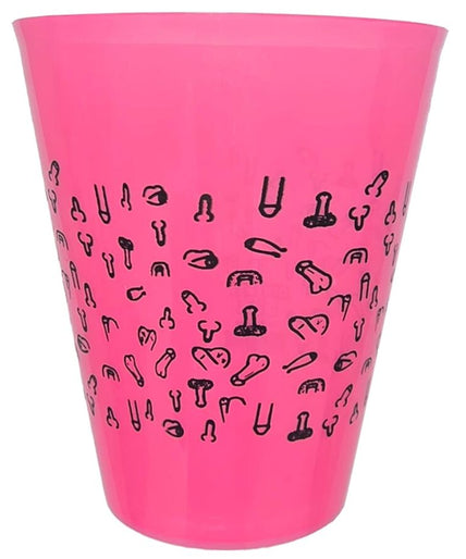 DIABLO PICANTE - FUCHSIA CUP 500 ML WITH BLACK PENISES DIABLO PICANTE - FUCHSIA CUP 500 ML WITH BLACK PENISES