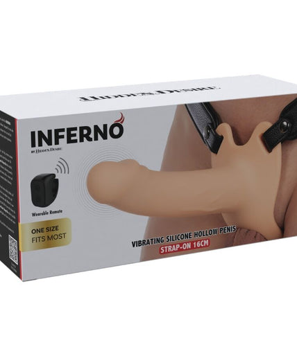 HIDDEN DESIRE - INFERNO VIBRATING PENIS SLEEVE STRAP-ON 16 CM HIDDEN DESIRE - INFERNO VIBRATING PENIS SLEEVE STRAP-ON 16 CM