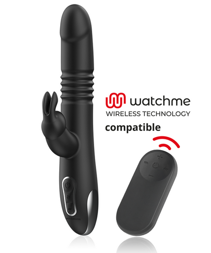 BLACK&SILVER - KENJI UP & DOWN RABBIT VIBRATOR + WATCHME REMOTE CONTROL BLACK&SILVER - KENJI UP & DOWN RABBIT VIBRATOR + WATCHME REMOTE CONTROL