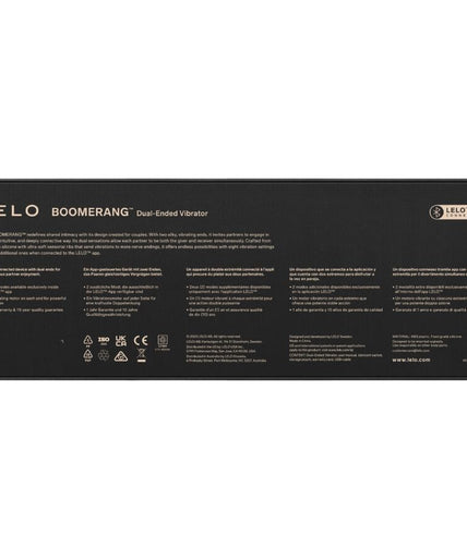 LELO – BOOMERANG Double Ended Vibrator – Purple LELO – BOOMERANG Double Ended Vibrator – Purple