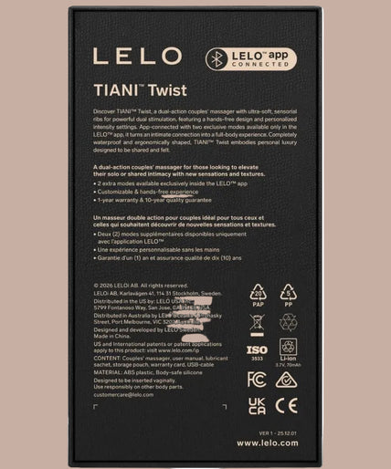 LELO – TIANI TWIST Couples Vibrator – Lavender LELO – TIANI TWIST Couples Vibrator – Lavender