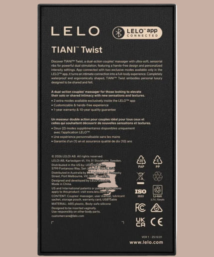 LELO – TIANI TWIST Couples Vibrator – Foam LELO – TIANI TWIST Couples Vibrator – Foam