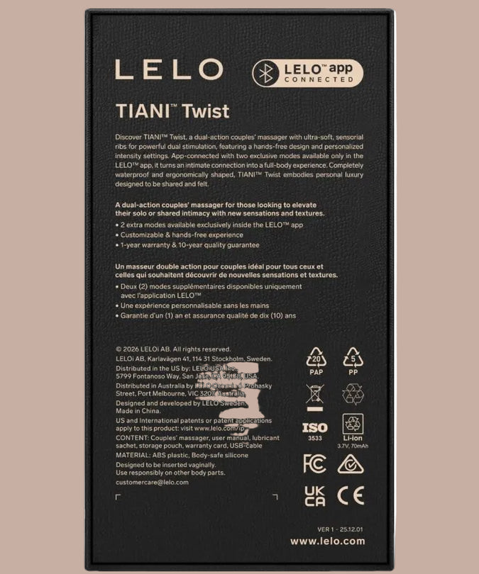 LELO – TIANI TWIST Couples Vibrator – Foam