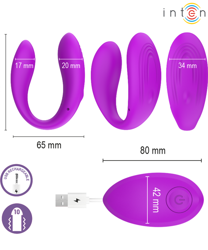 INTENSE - NORA VIBRATING CLAMP STIMULATOR PURPLE