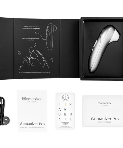 WOMANIZER - PRO VIBRANT CLITORAL STIMULATOR SILVER GREY WOMANIZER - PRO VIBRANT CLITORAL STIMULATOR SILVER GREY