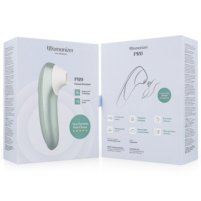 WOMANIZER - PRO VIBRERENDE CLITORALE STIMULATOR SAGEGROEN