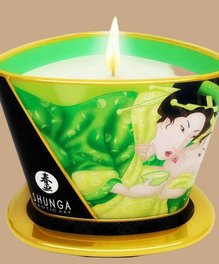SHUNGA - MINI CARESS BY CANDELIGHT MASSAGEKAARS T GROEN 170 ML SHUNGA - MINI CARESS BY CANDELIGHT MASSAGEKAARS T GROEN 170 ML