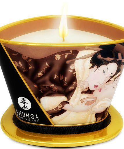 SHUNGA - MINI CARESS BY CANDELIGHT CHOCOLATE MASSAGE CANDLE 170 ML SHUNGA - MINI CARESS BY CANDELIGHT CHOCOLATE MASSAGE CANDLE 170 ML